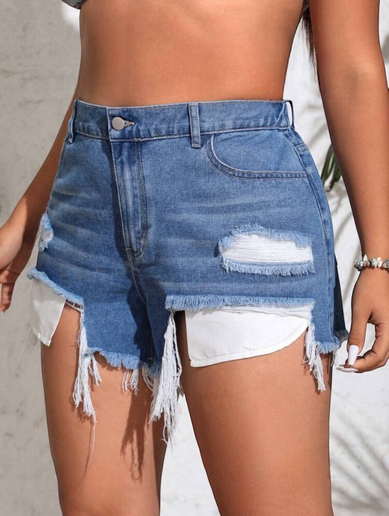 Short de jean con bolsillos