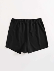 Falda short stretch de tiro alto con abertura