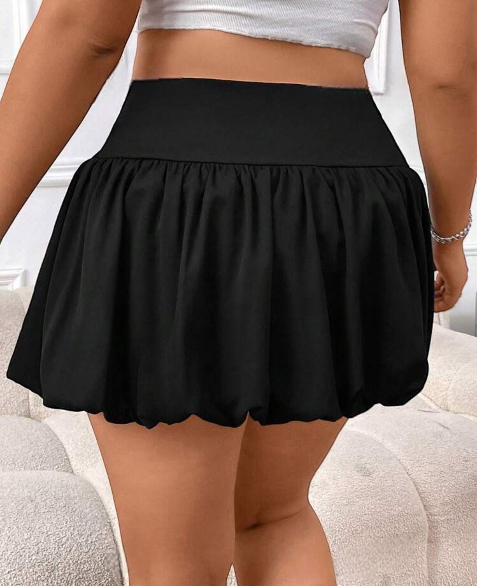 Falda globo con short interior