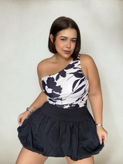Falda globo con short interior