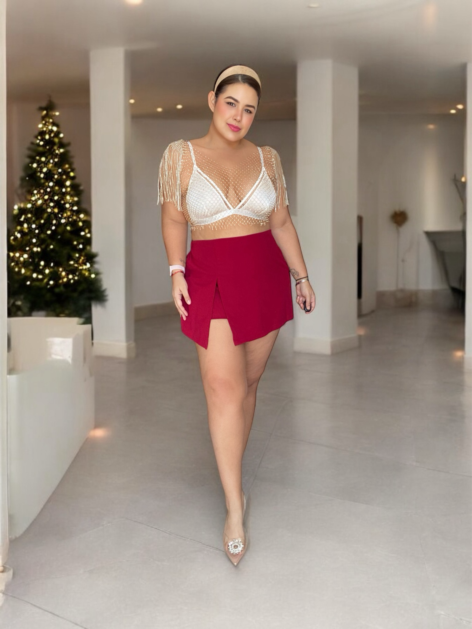 Top diamante con brasier incluido