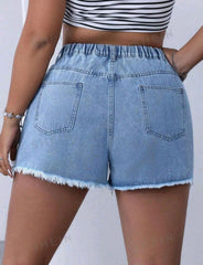 Short de jean con desgarros