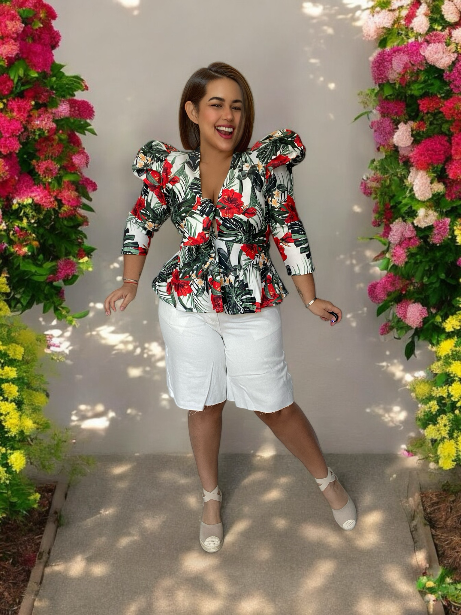 blusa tropicana moldeadora