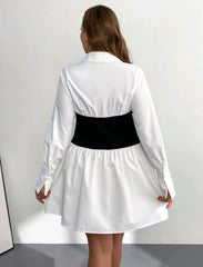 Vestido blanco con corset