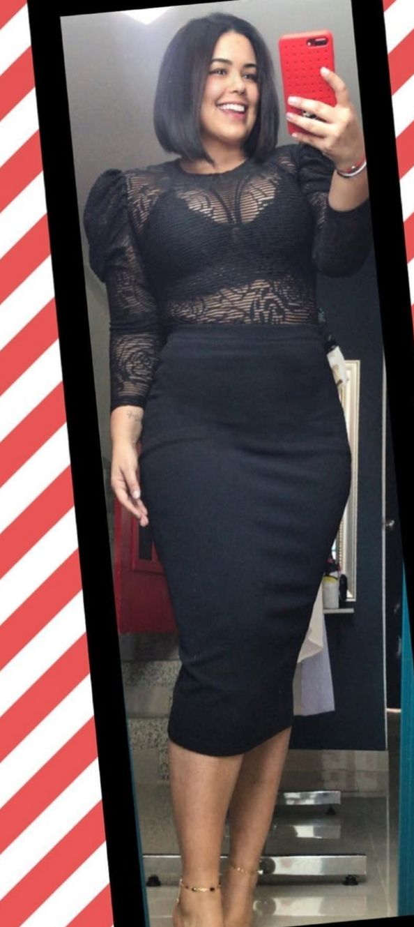 Falda Lapiz Moldeadora Negra