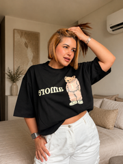 Camiseta Oversize Amore Negra