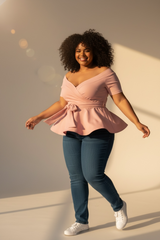 Blusa megan palo de rosa