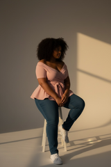 Blusa megan palo de rosa