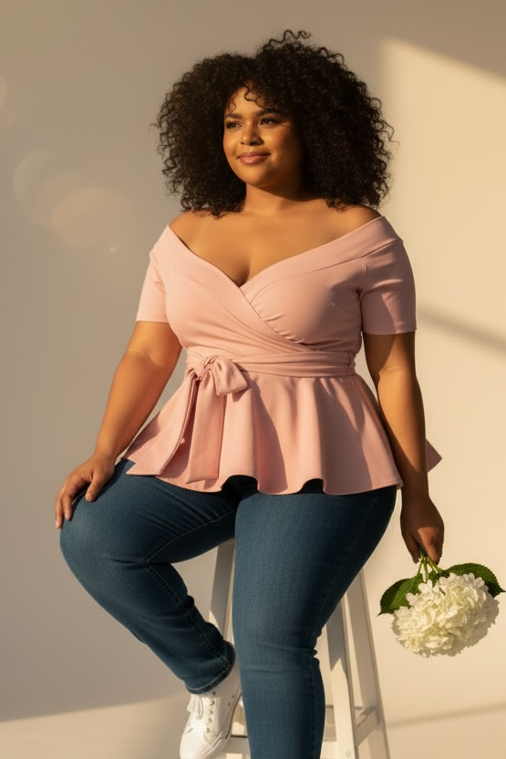 Blusa megan palo de rosa