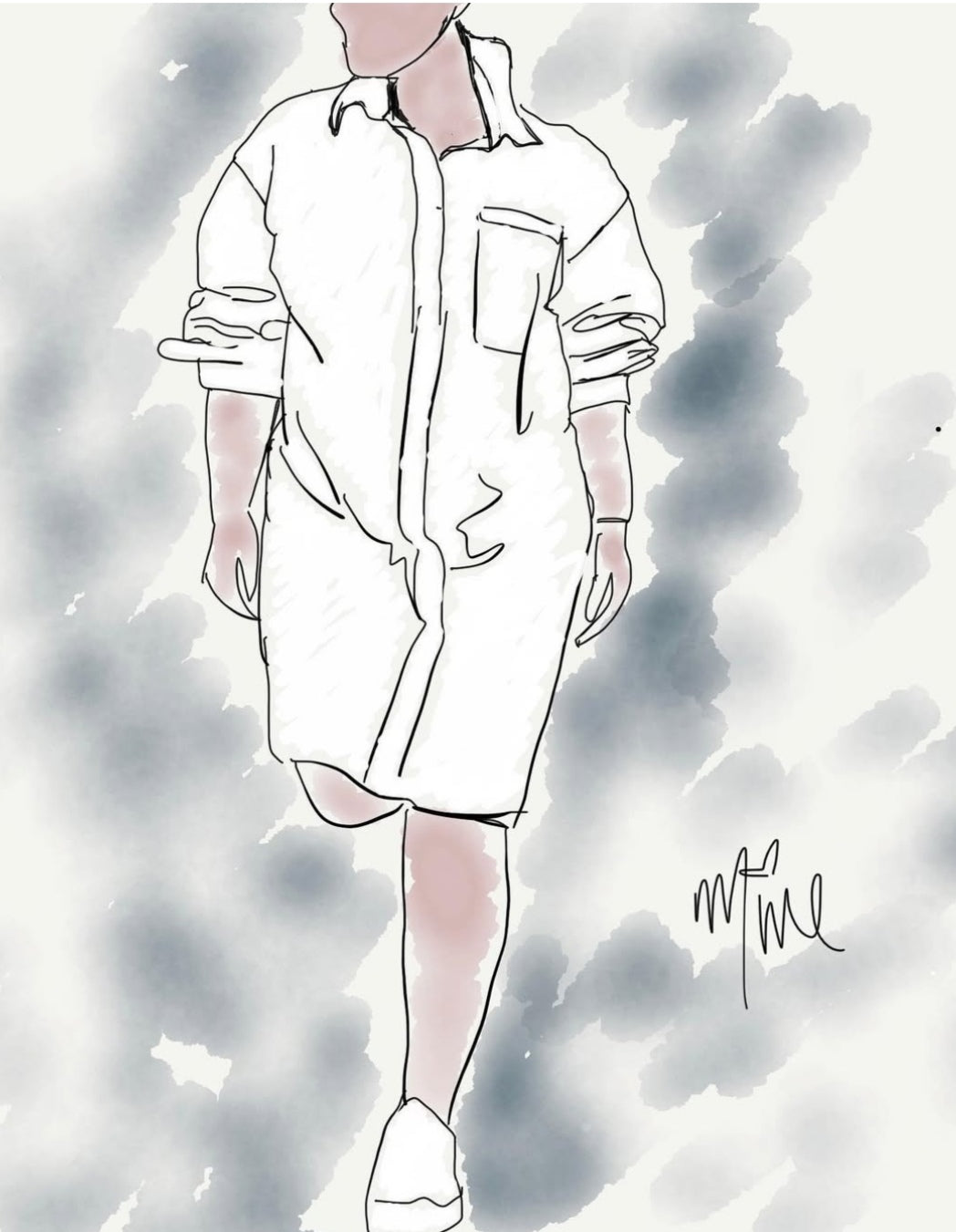 Vestido Talego Boyfriend blanco hueso