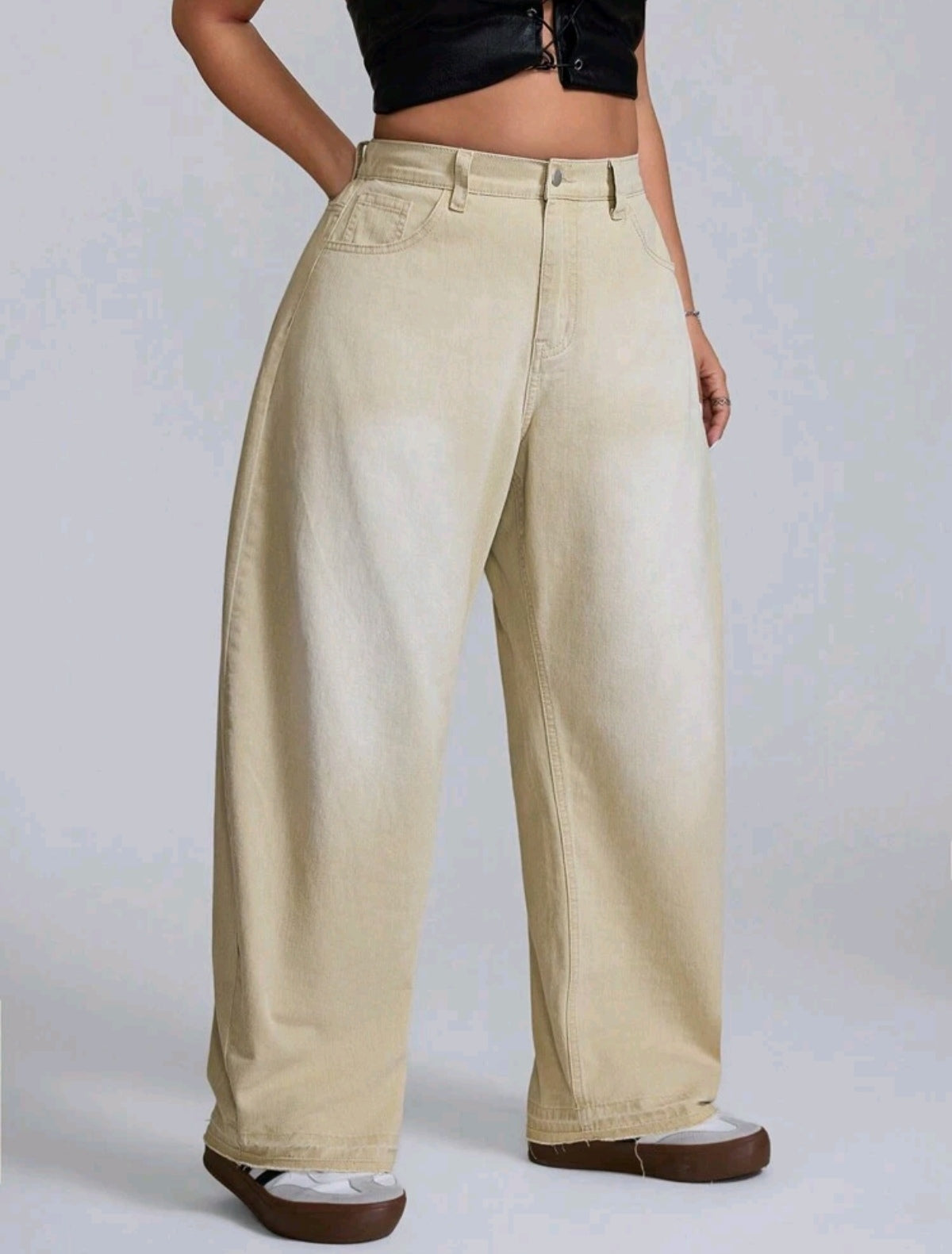 Jean pierna recta beige