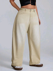 Jean pierna recta beige
