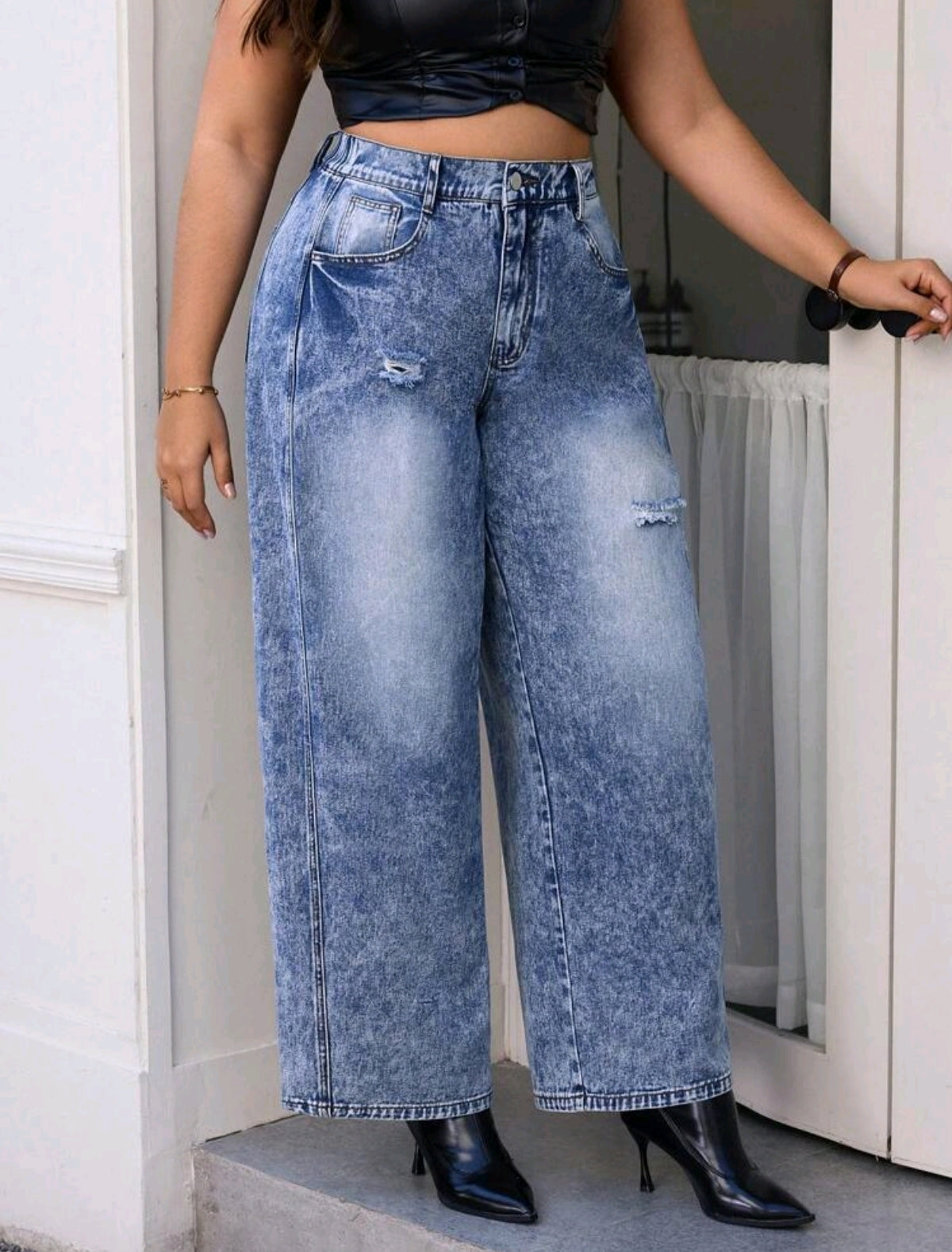Jean Net Azul Holgado