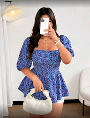 Blusa floral de espalda descubierta