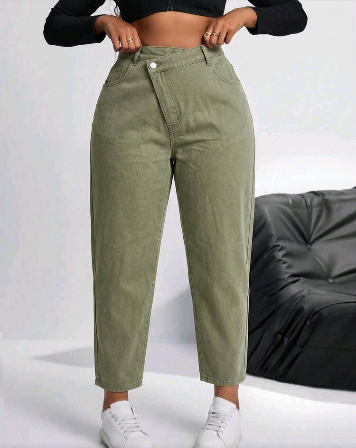 Jean asimétrico verde