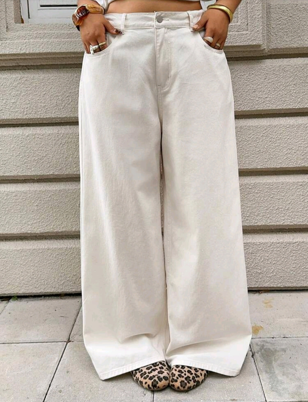Jean beige liso