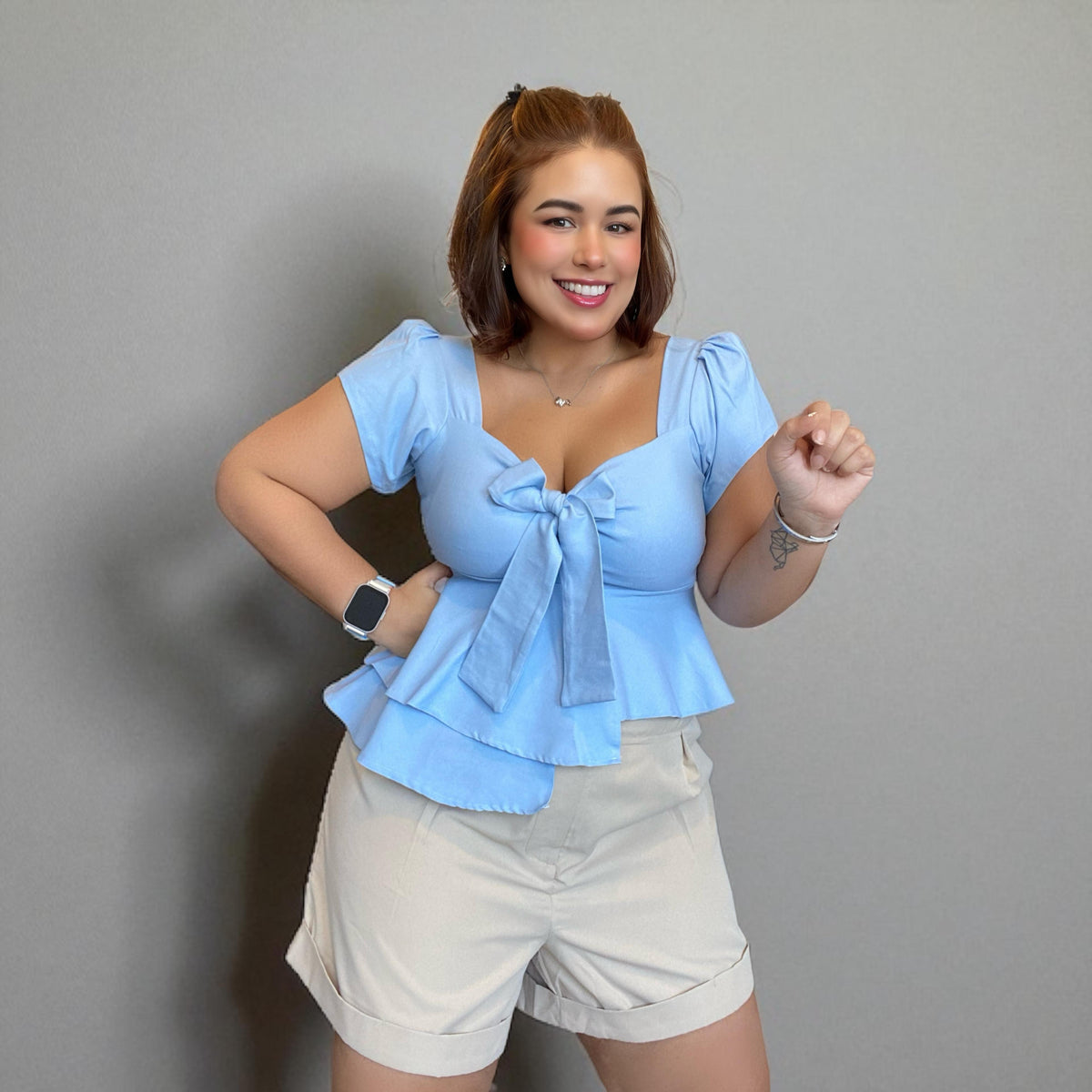 Blusa Emma Azul Bebé
