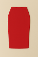 Falda Lapiz Moldeadora Roja