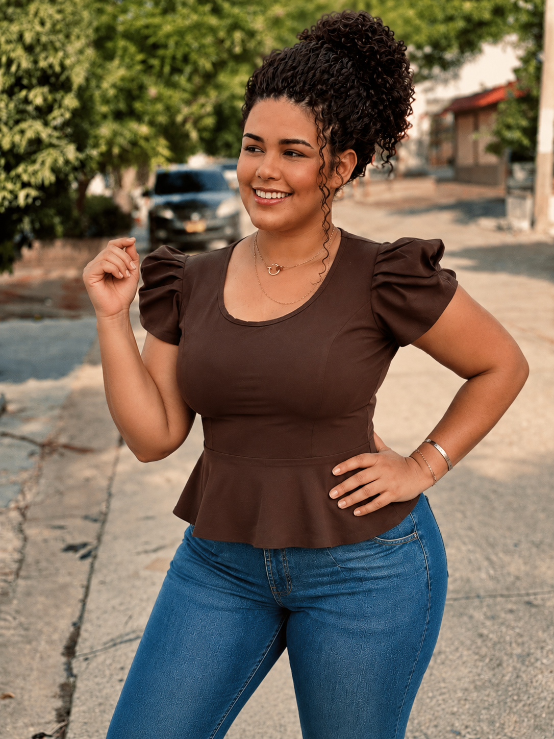 Blusa Guette mocha mousse