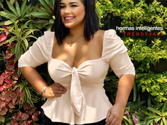 Blusa push-up beige