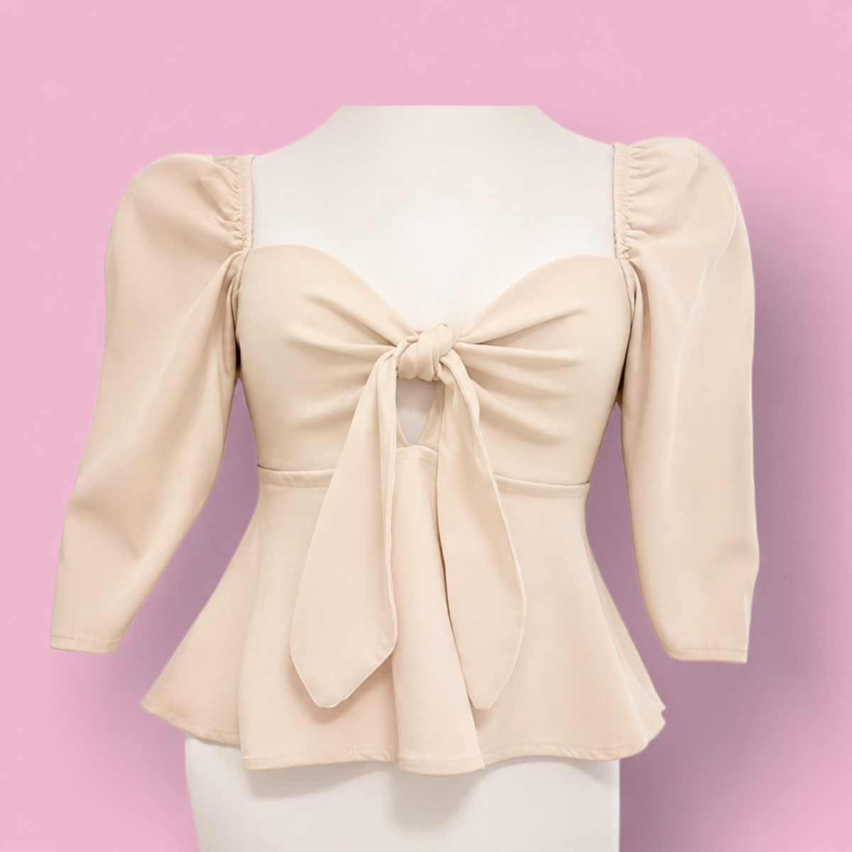 Blusa push-up beige