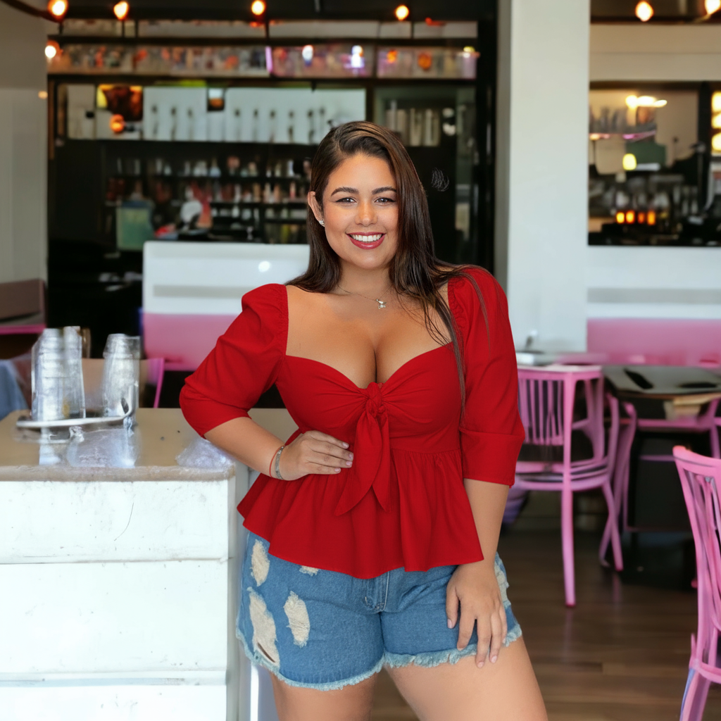 Blusa Push-up roja