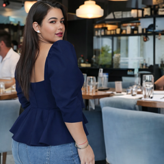 Blusa push up azul turqui