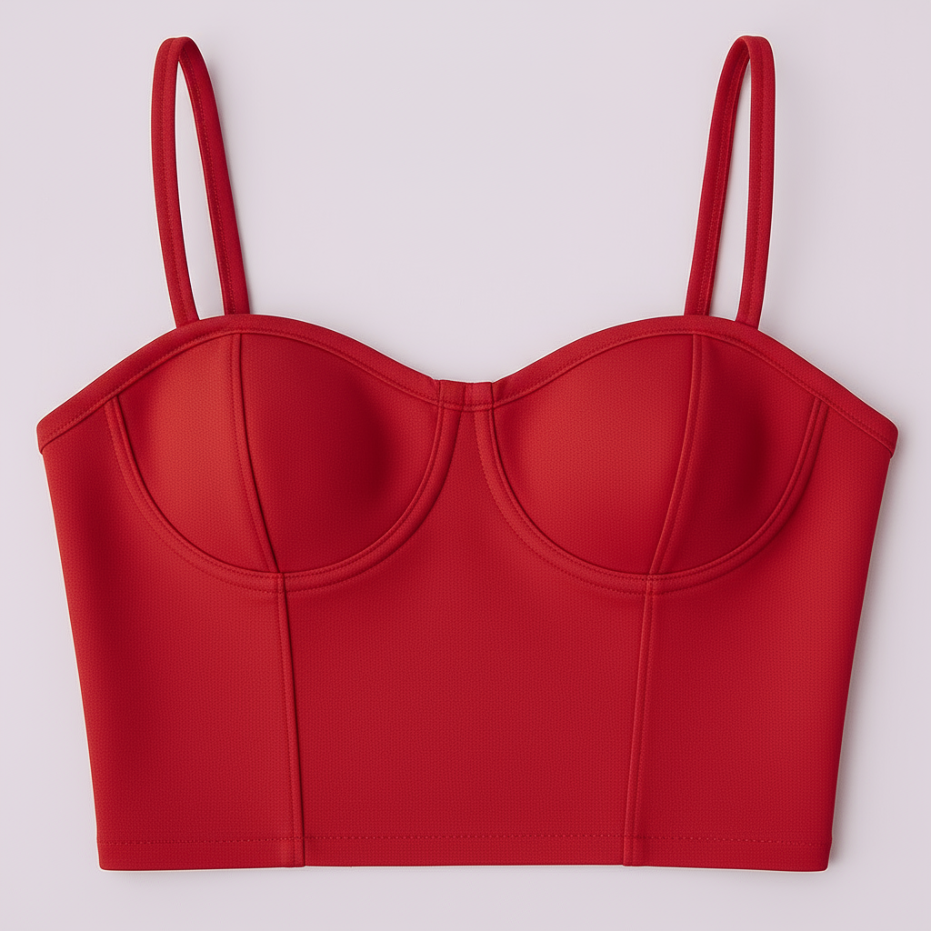 Top Bustier peque rojo