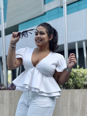 Blusa Fiore Blanco Hueso