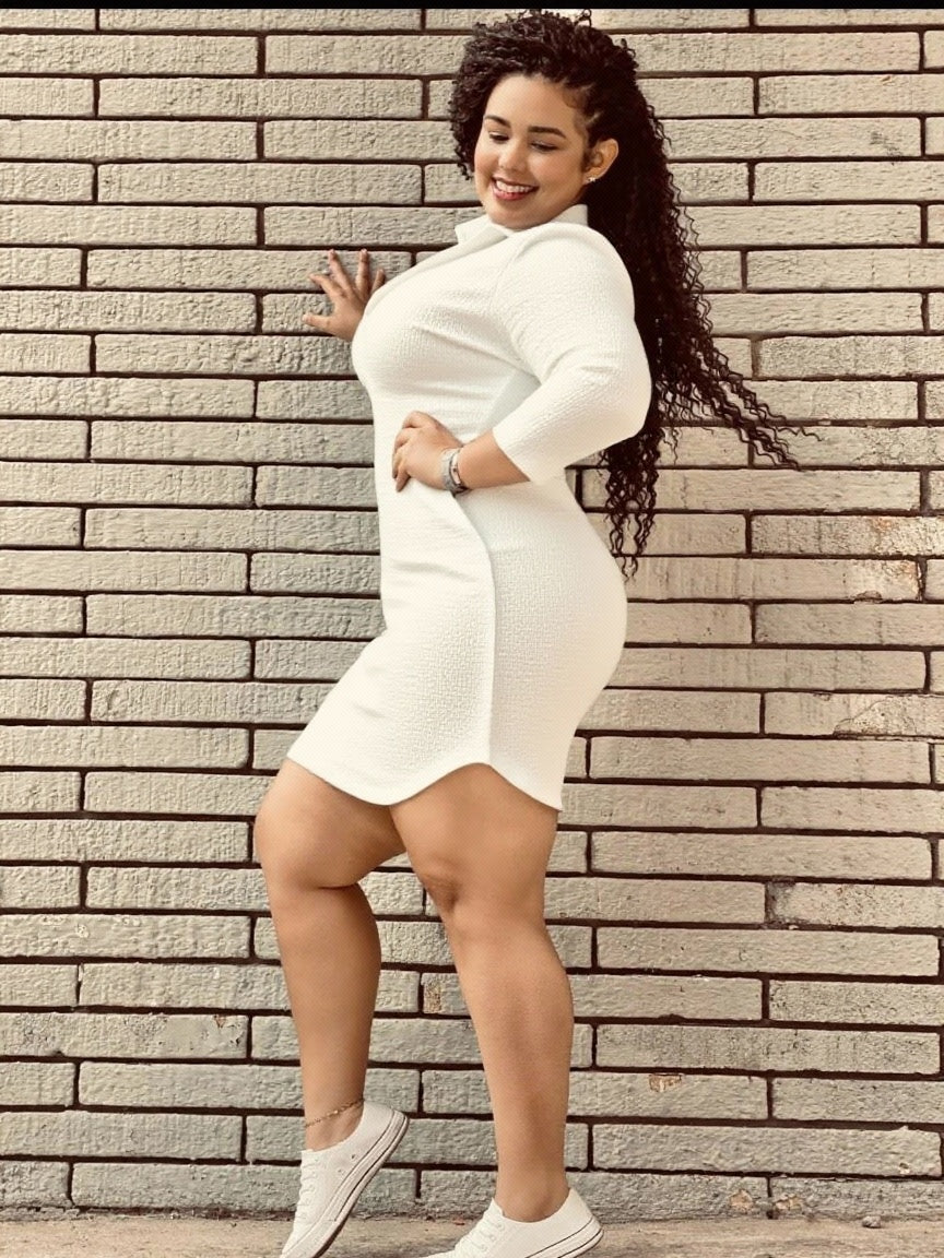 Vestido Talego Mango Light blanco