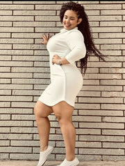 Vestido Talego Mango Light blanco